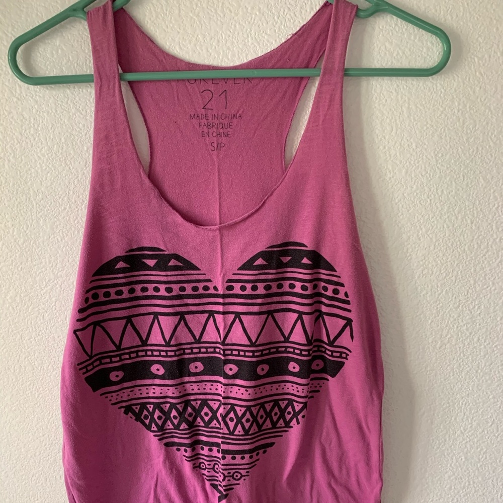 Purple Heart Forever 21 tank top